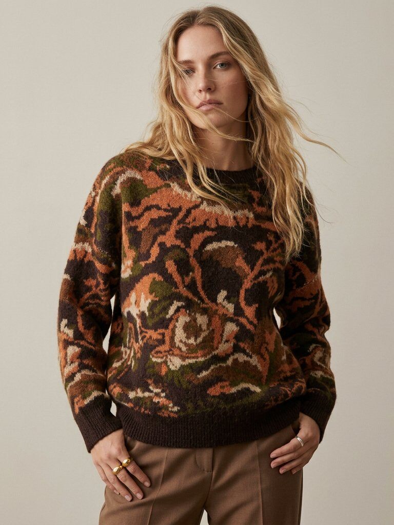 Grossiste Golden Live - Pull à motif abstrait