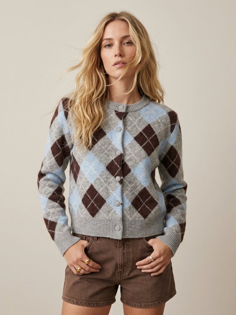Grossiste Golden Live - Gilet motif argyle