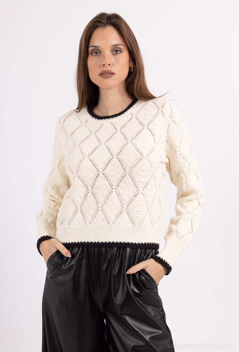 Wholesaler Golden Live - Two-tone knit sweater