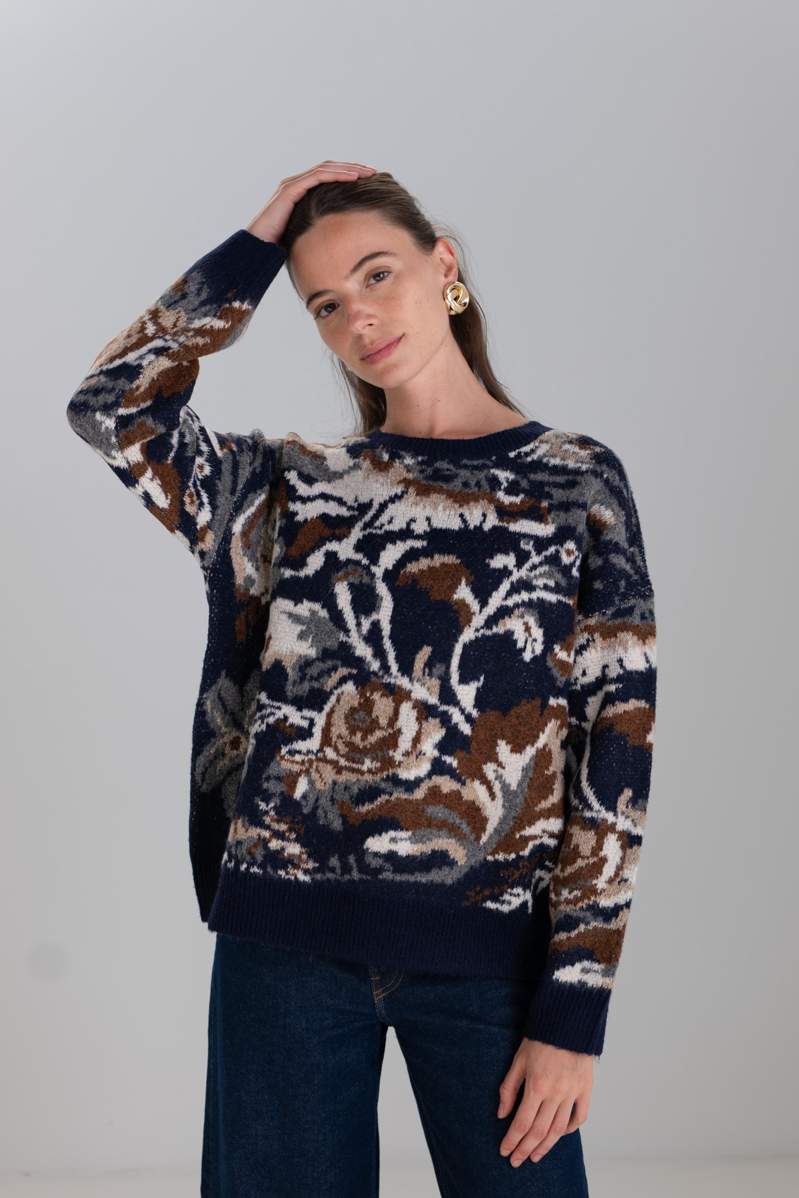 Grossiste Golden Live - Pull doux motif abstrait