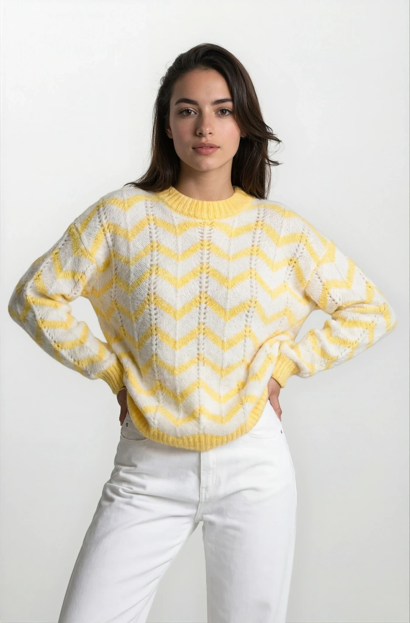 Wholesaler Golden Live - Two-tone striped sweater