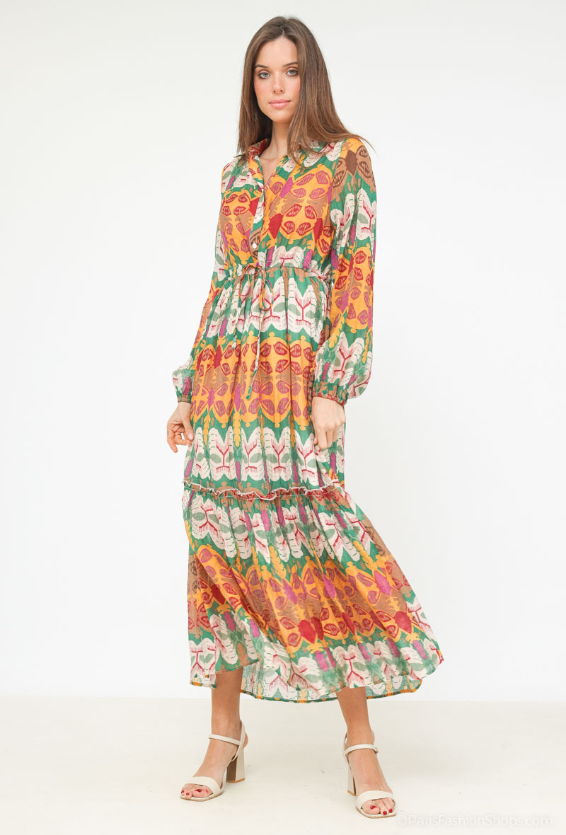 Wholesaler Golden Live - Printed maxi dress