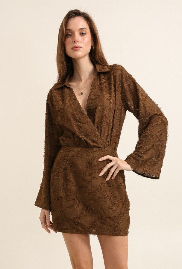 Wholesaler Golden Live - Long sleeve wrap dress