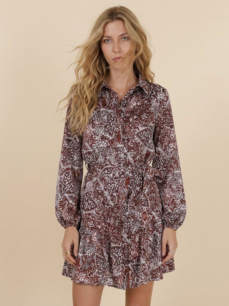 Mayorista Golden Live - Vestido con estampado de cachemira