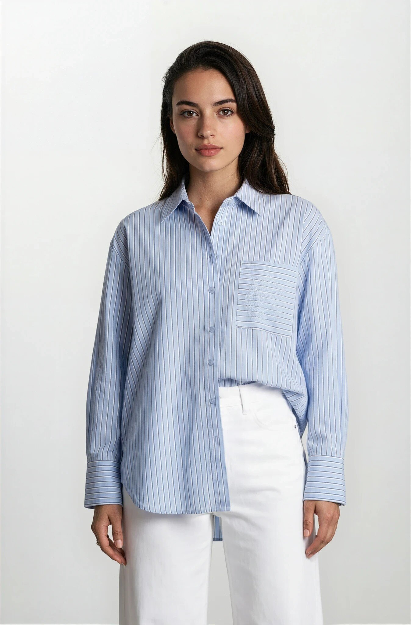 Wholesaler Golden Live - Oversized striped shirt