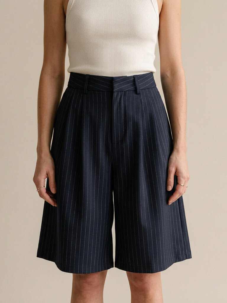 Großhändler Golden Live - Gestreifte Bermuda-Shorts