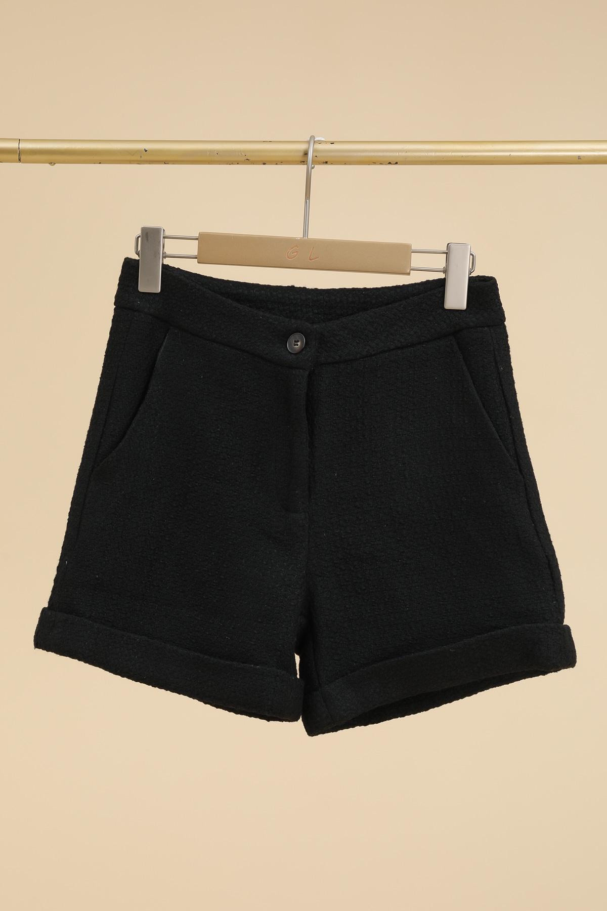 Grossiste Golden Live - Short en tweed uni