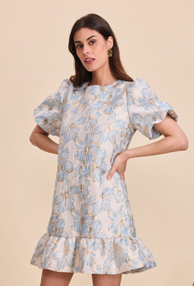 Wholesaler Golden Live - Ruffle jacquard dress