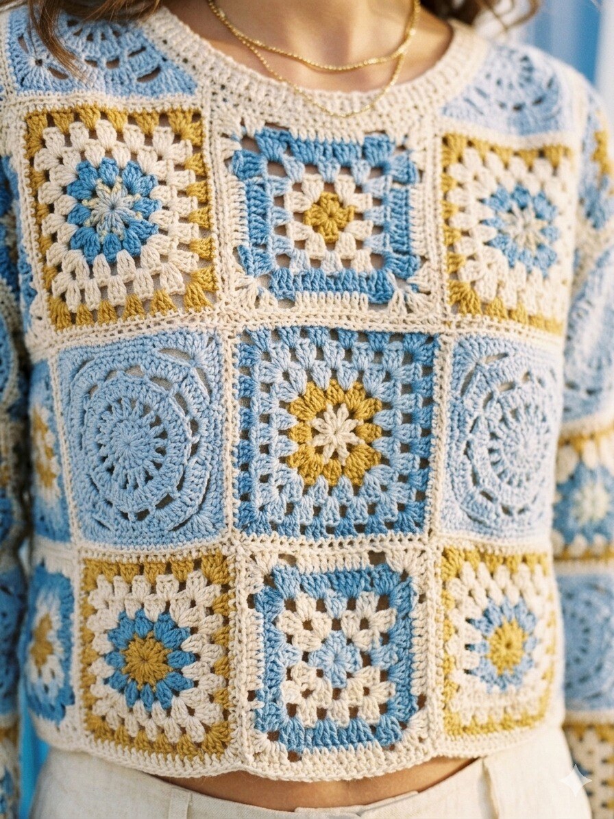Wholesaler Golden Live - Long sleeve crochet top