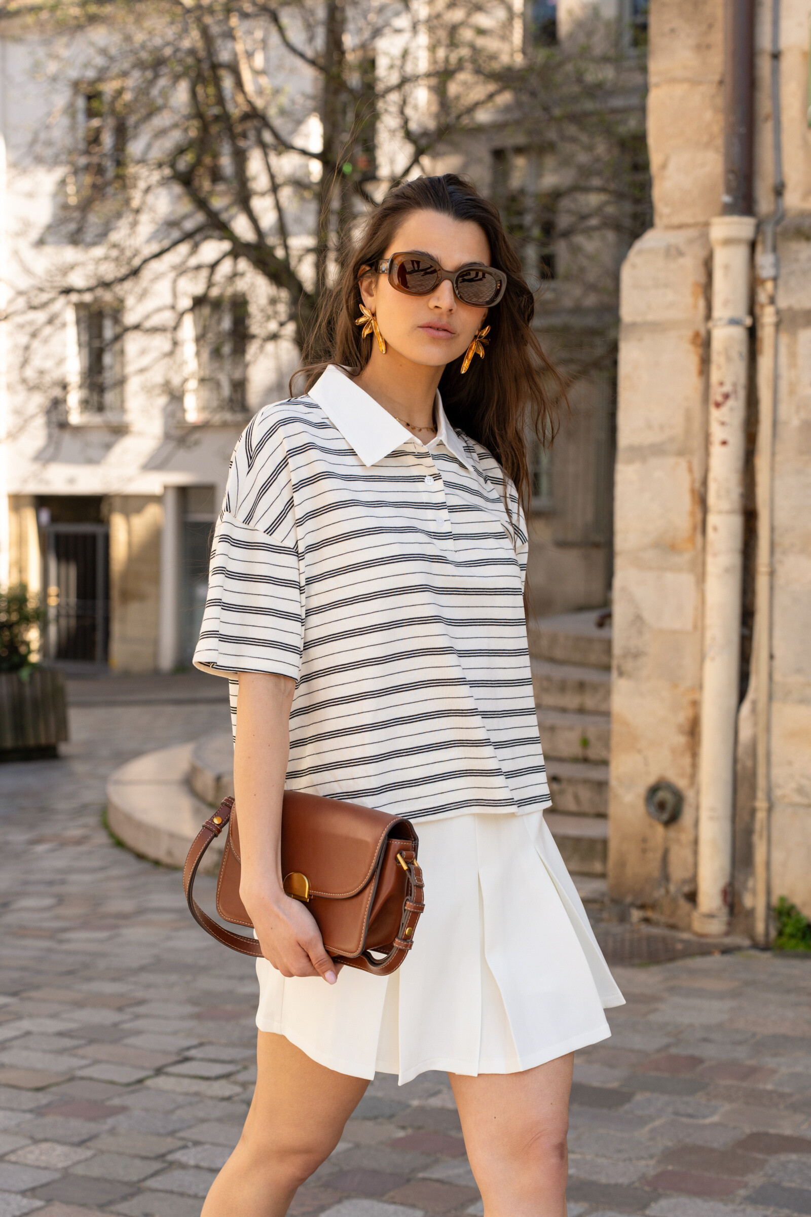 Grossiste Golden Live - T-shirt oversize à rayures