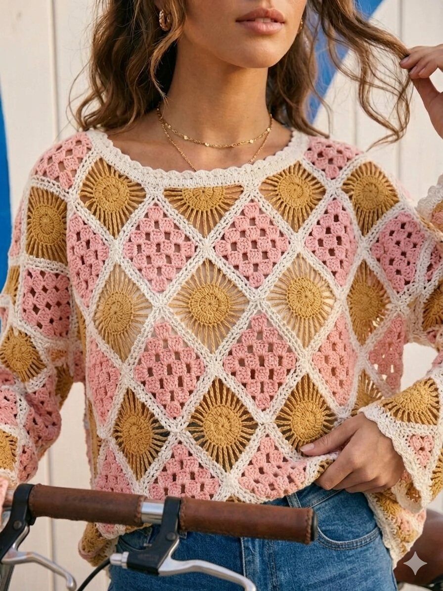 Mayorista Golden Live - Top de crochet