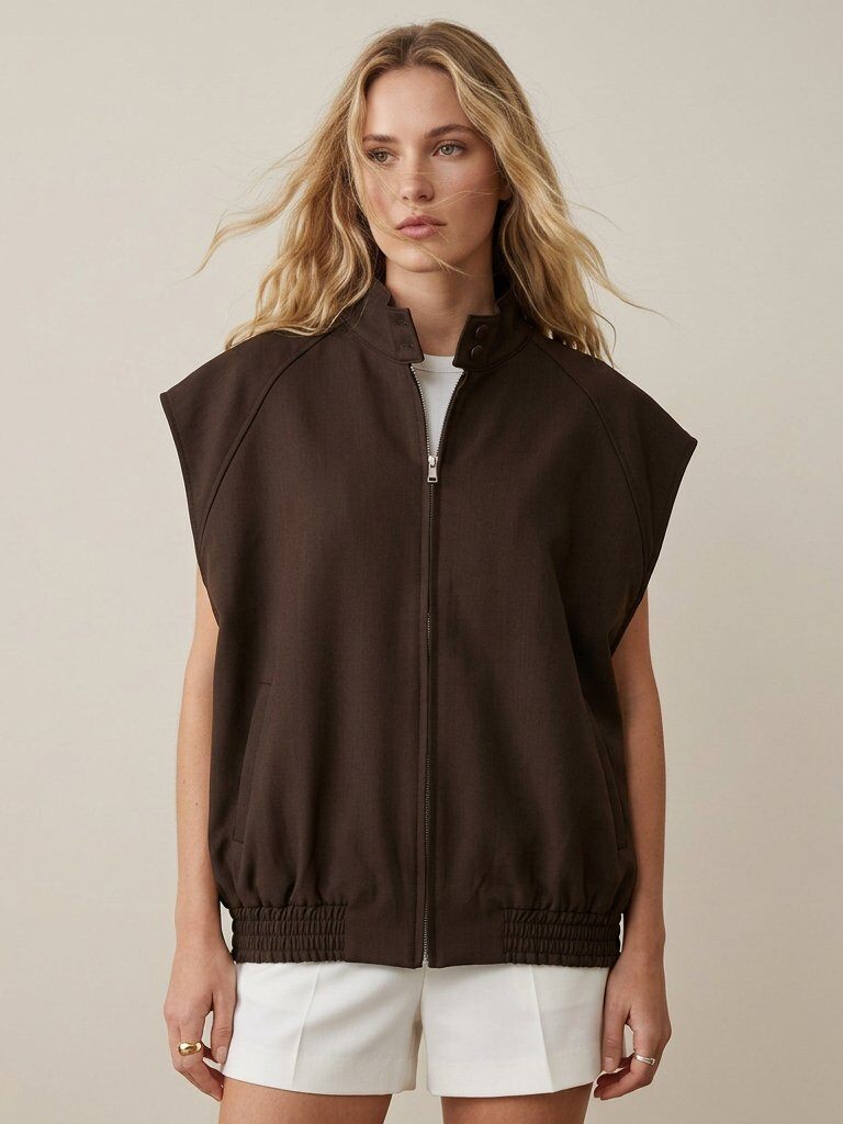 Wholesaler Golden Live - Oversized sleeveless jacket