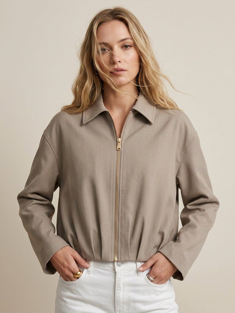Grossiste Golden Live - Veste bomber drapée