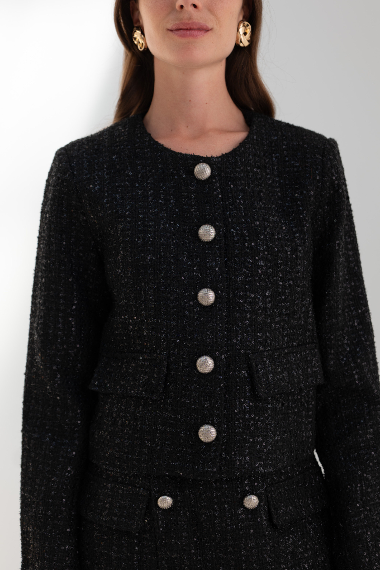 Grossiste Golden Live - Veste en tweed brillant
