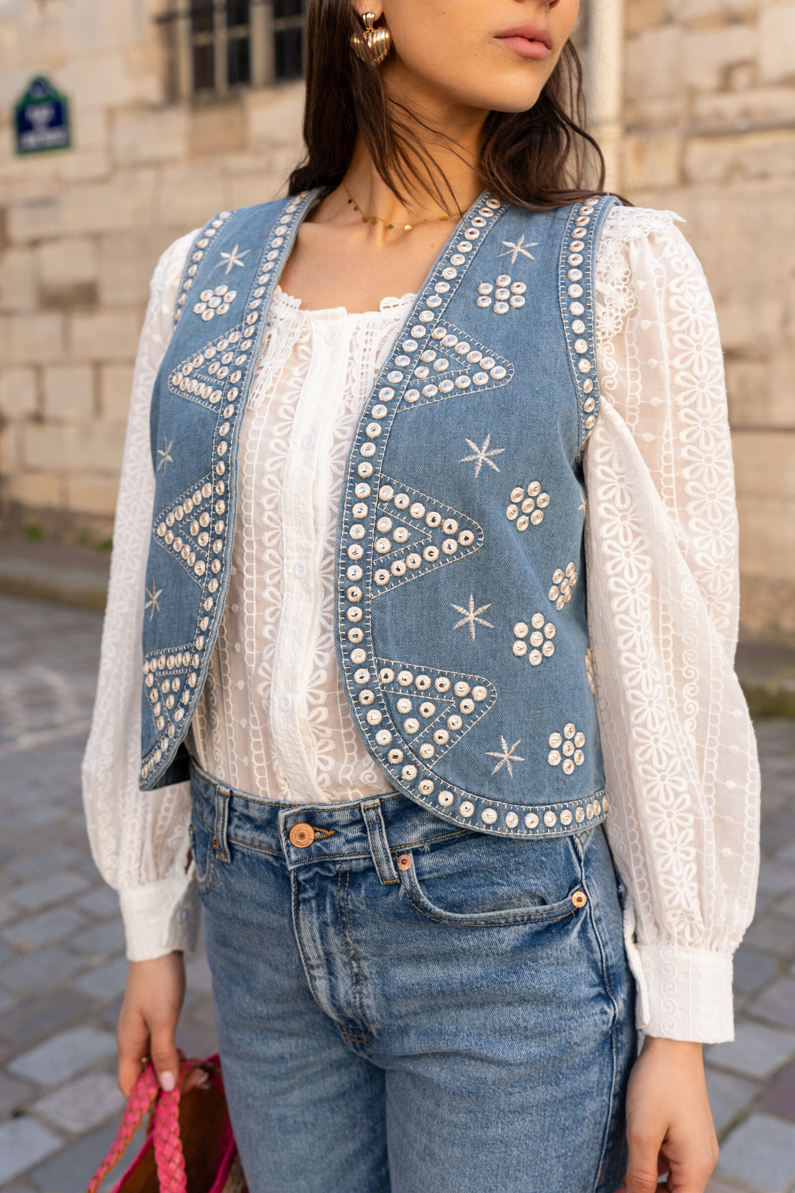 Wholesaler Golden Live - Rhinestone vest