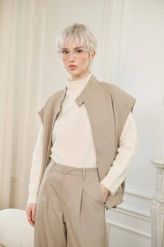 Großhändler Golden Live - Ärmellose Oversize-Jacke