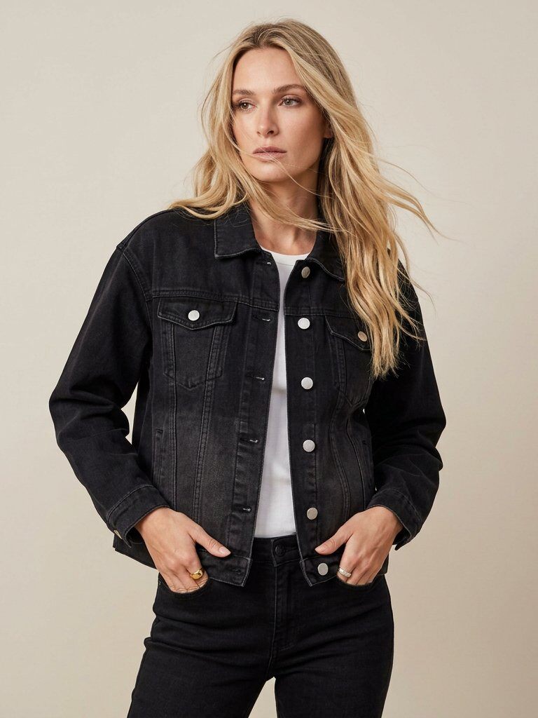 Grossiste Golden Live - Veste en jean noir degradé