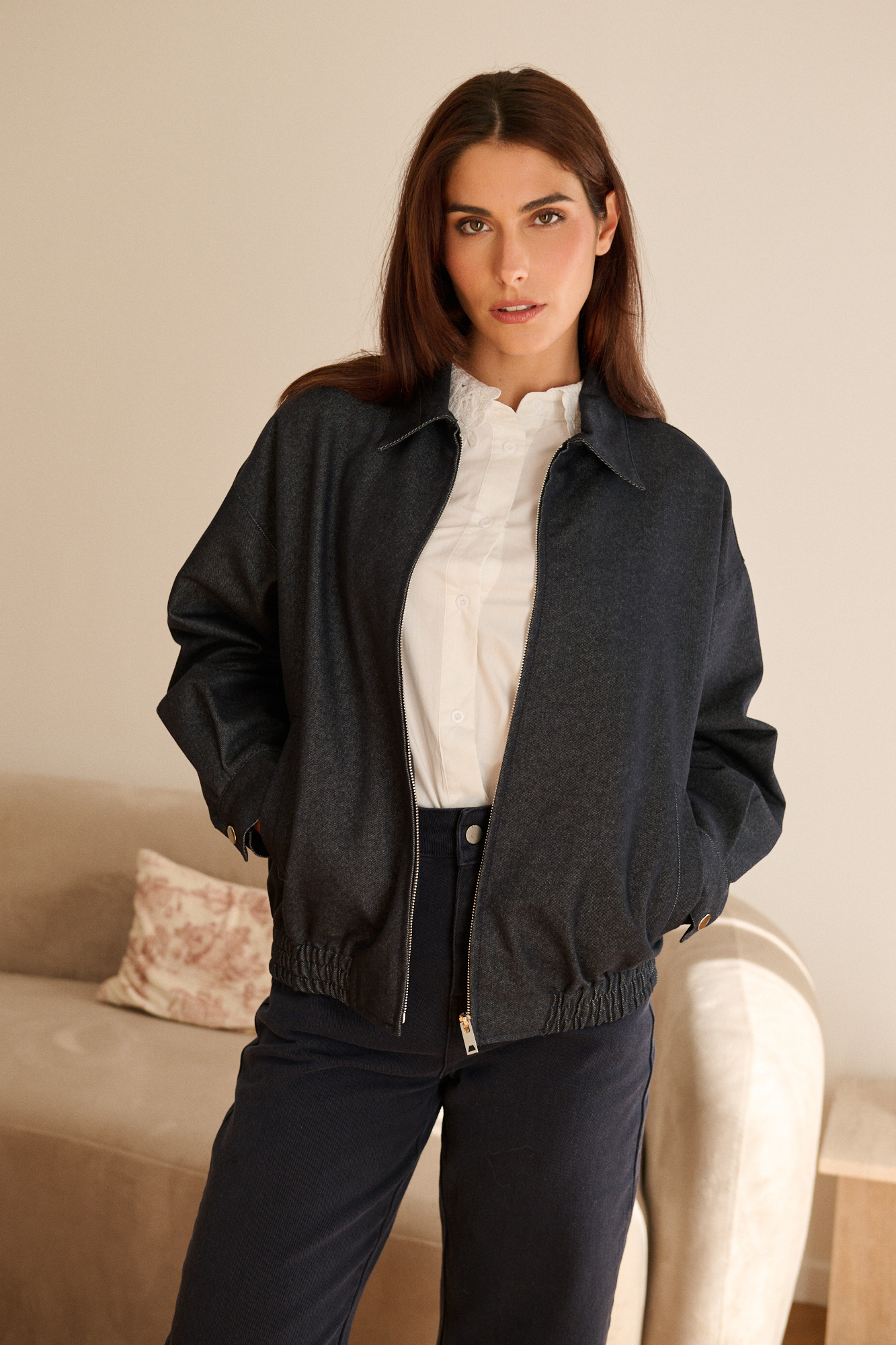 Grossiste Golden Live - Bomber en denim brut