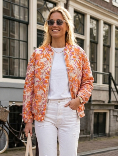 Wholesaler Golden Live - Brocade bomber jacket