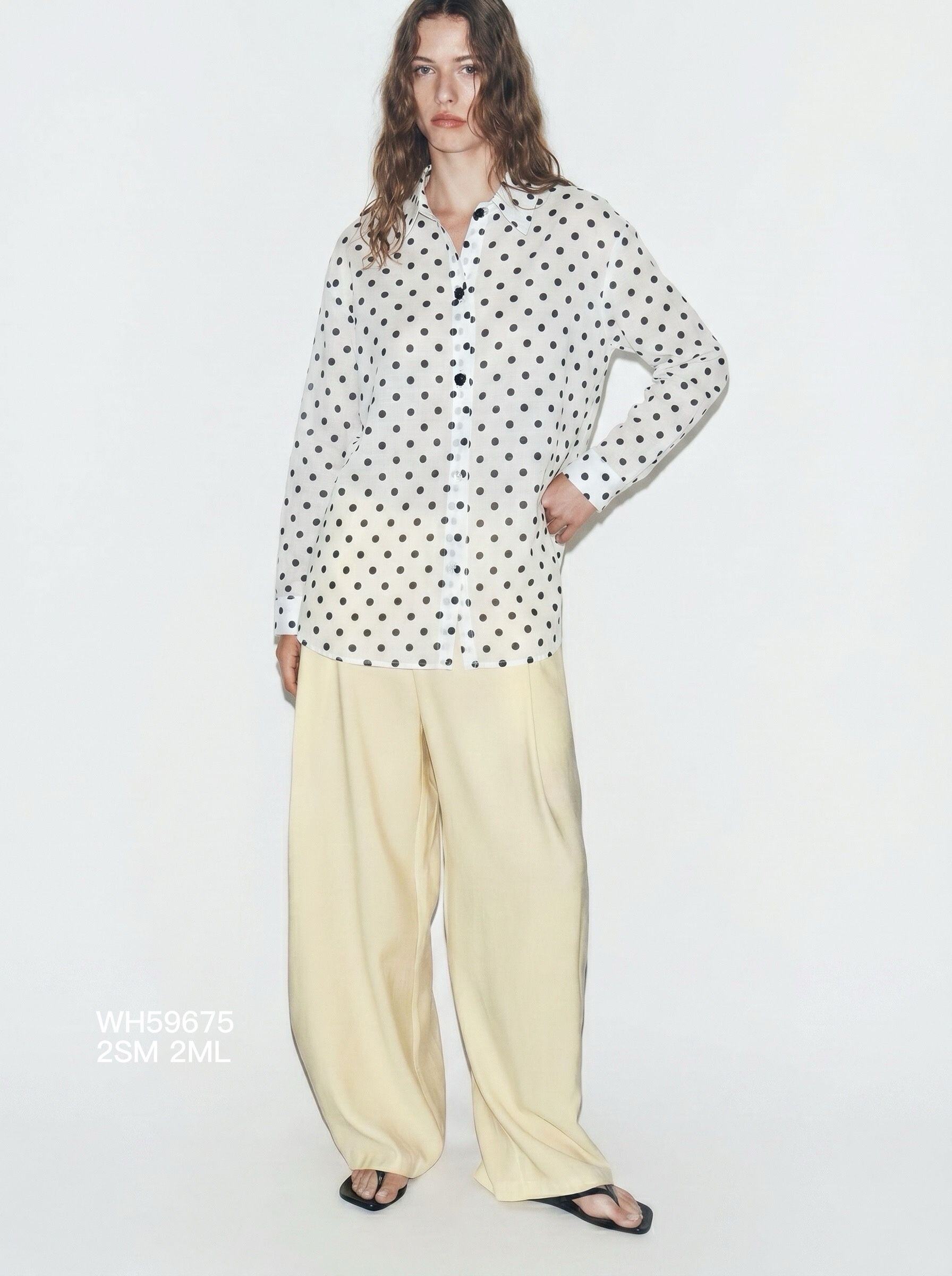 Wholesaler Goldendays - Long-sleeve polka dot shirt with classic collar