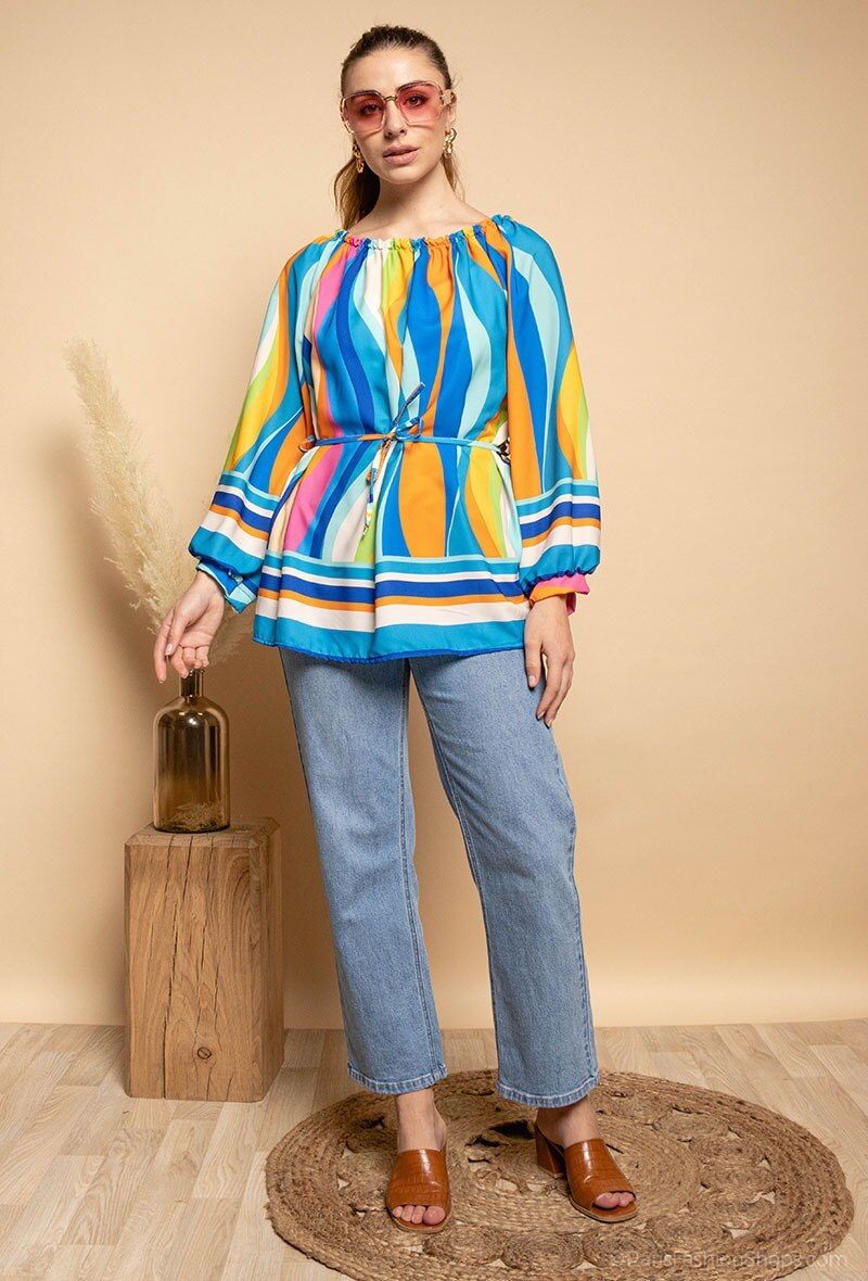 Wholesaler Good Luck - Flowing printed blouse