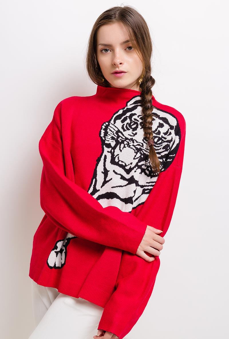 Wholesaler Good Luck - Sweater with tiger