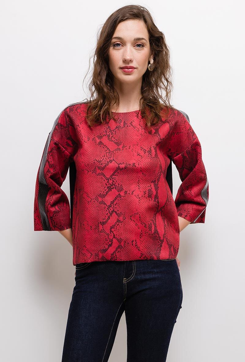 Wholesaler Good Luck - Bi-material sweater