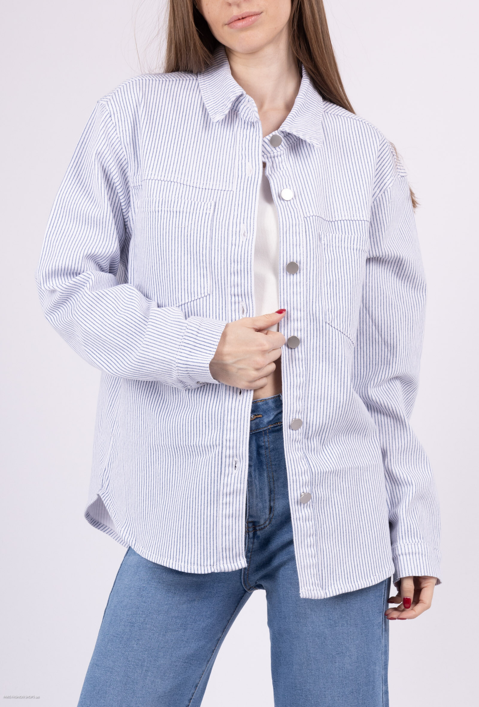 Wholesaler Goodies - Blue striped shirt