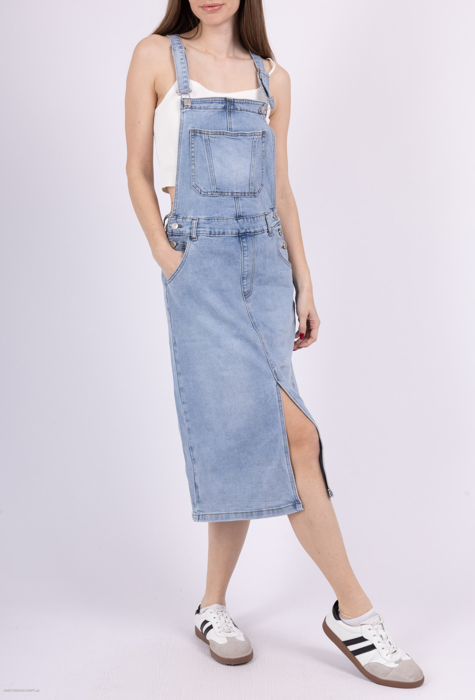 Wholesaler Goodies - Salt of denim skirt with slit