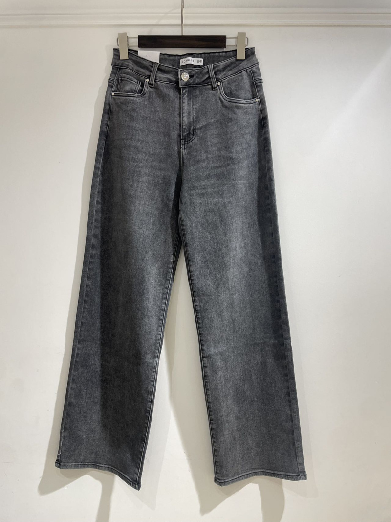 Grossista Goodies - Jeans grigi scuro a gamba larga