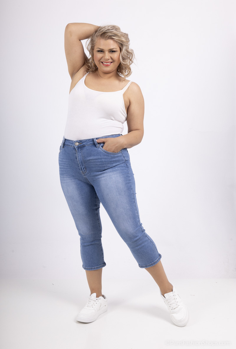 Wholesaler Goodies - Pantacourt denim stretch
