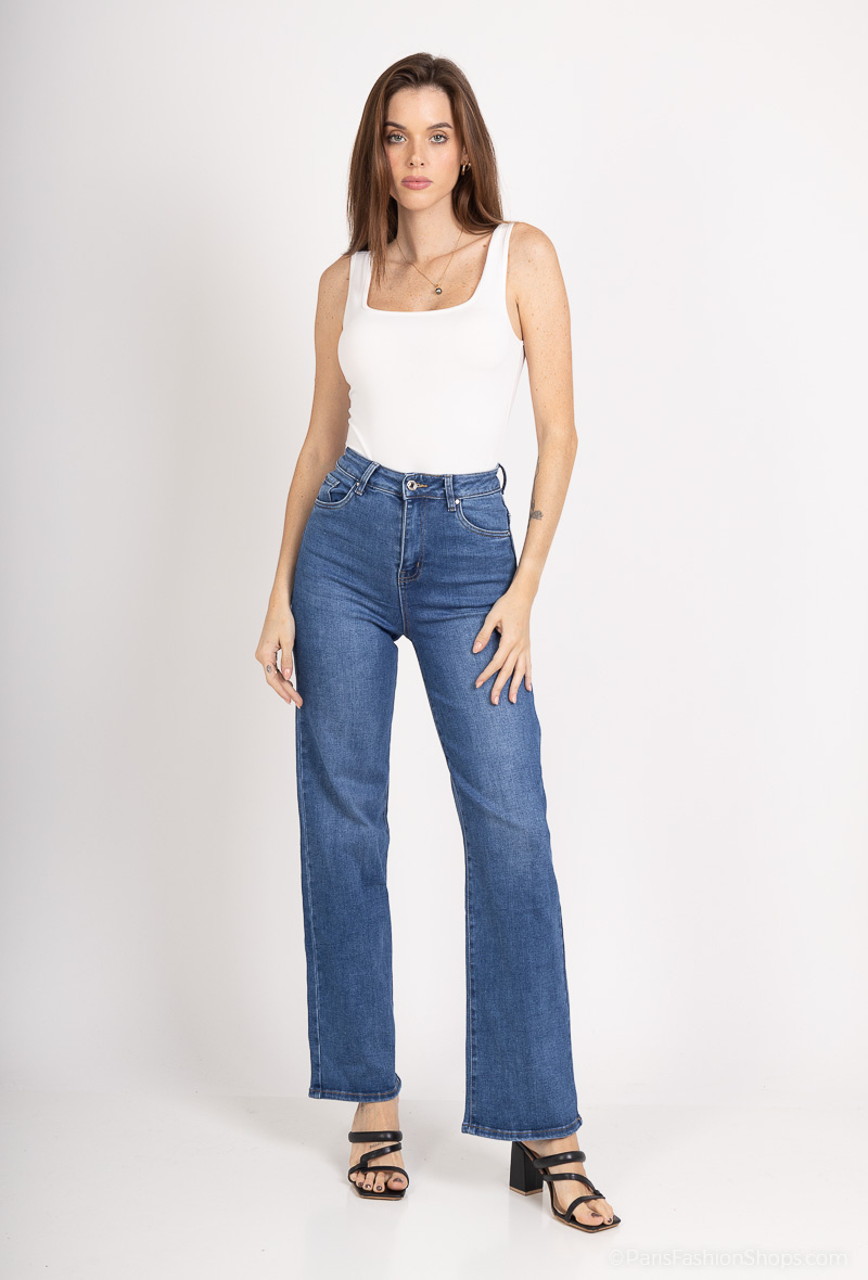 Wholesaler Goodies - wide leg stretch jean taille haute