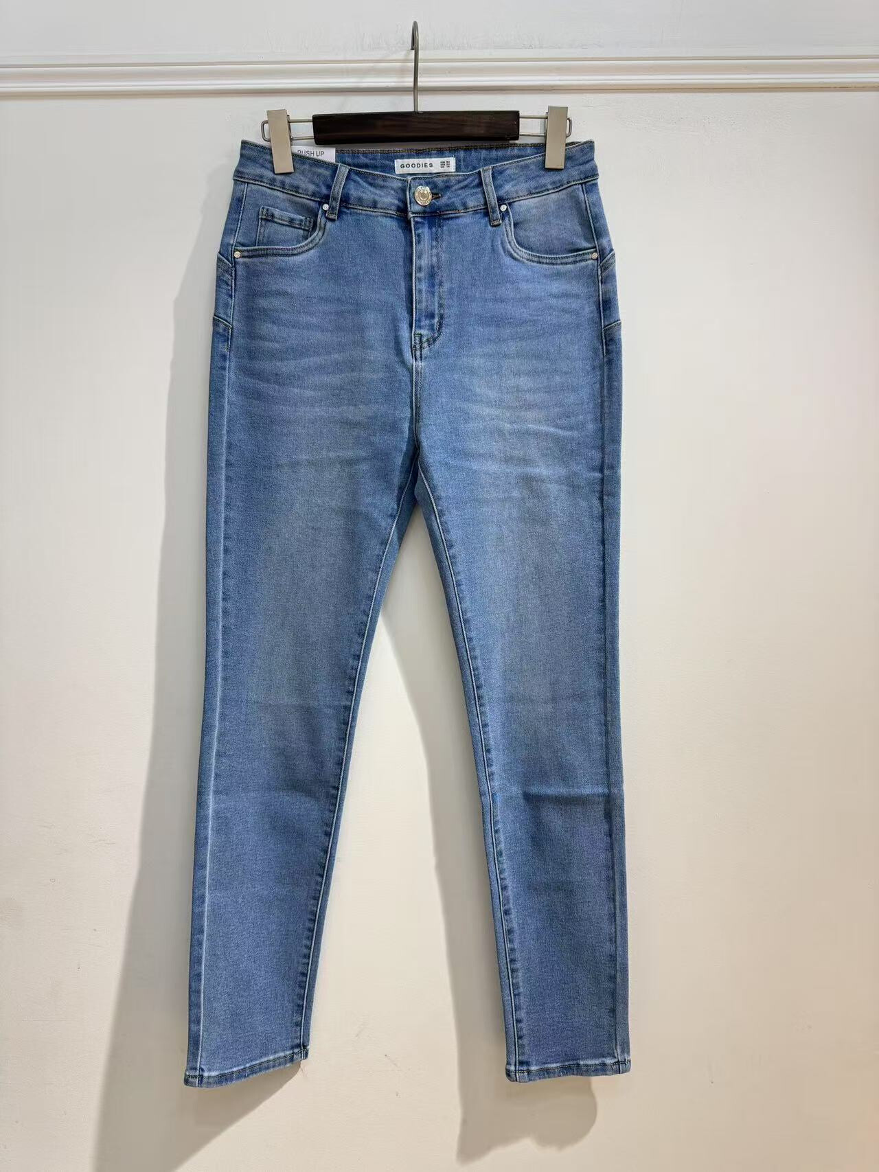 Wholesaler Goodies - Jean skinny bleu délavé stretch push up