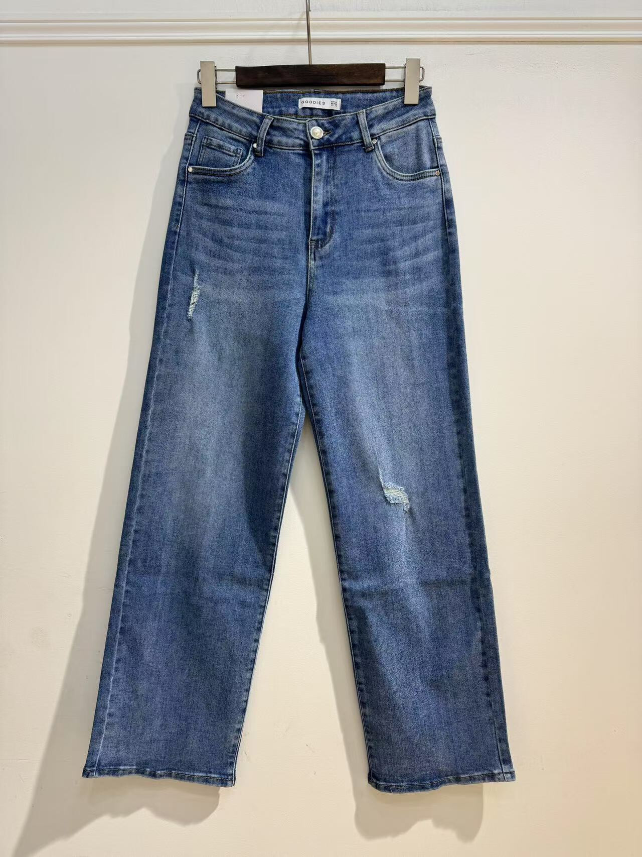 Wholesaler Goodies - Jean wide leg stretch déchiré