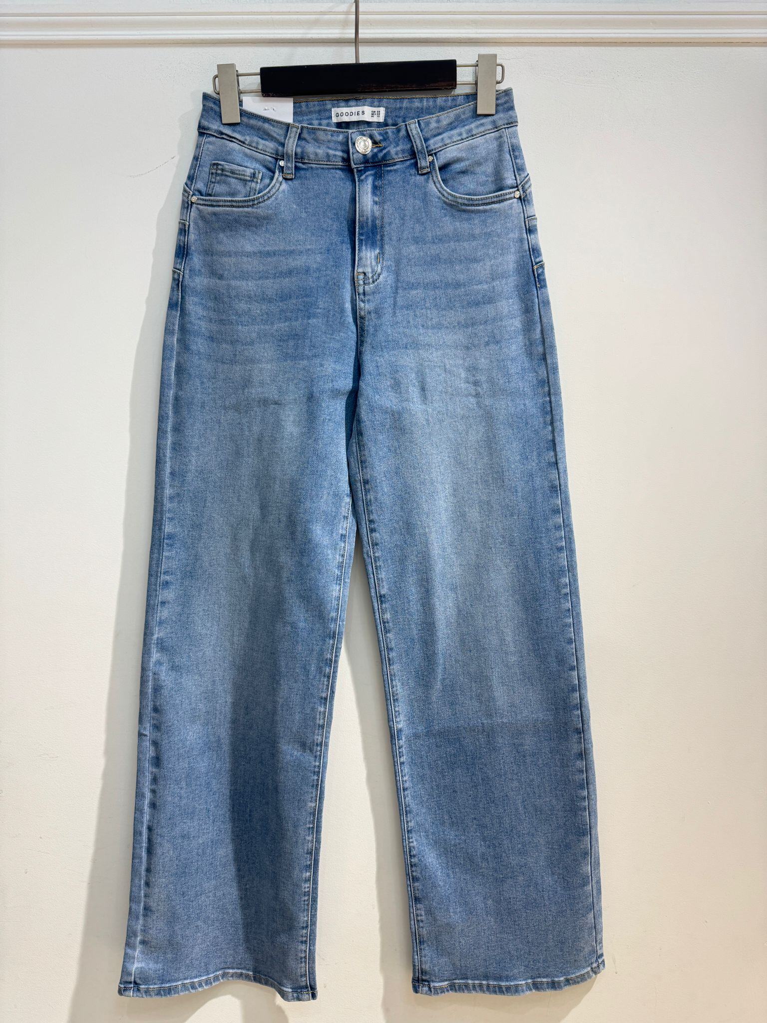 Großhändler Goodies - Weite Jeans in Mittelblau
