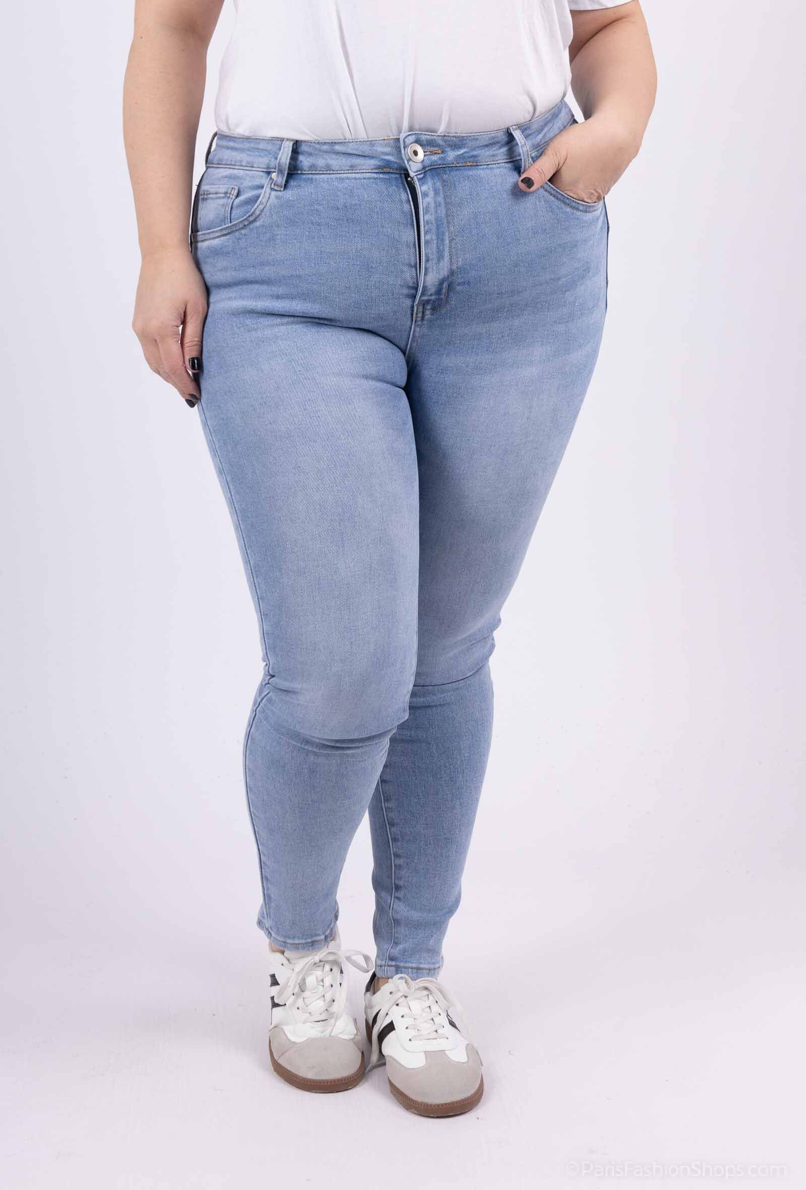 Wholesaler Goodies - Jean skinny bleu délavé stretch push up