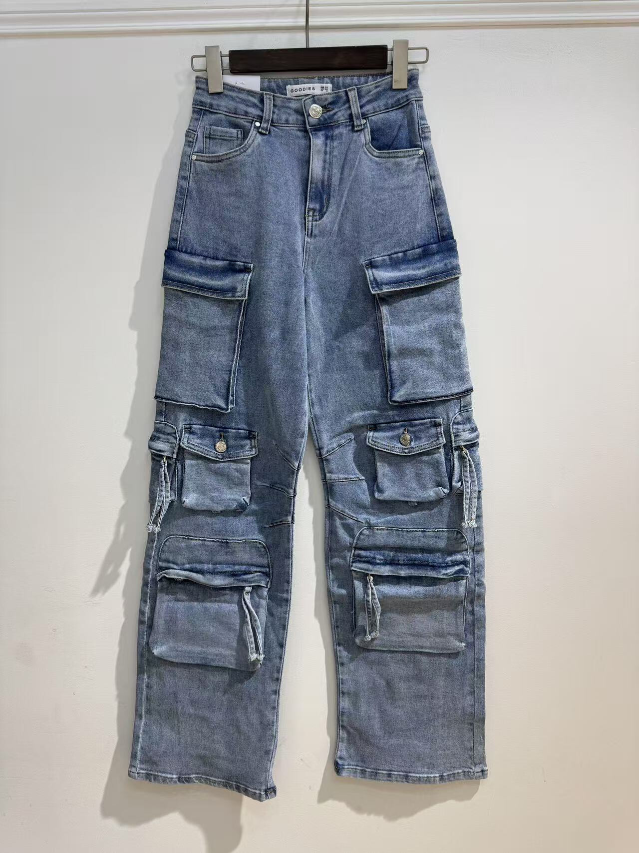 Wholesaler Goodies - Faded cargo jeans stretch