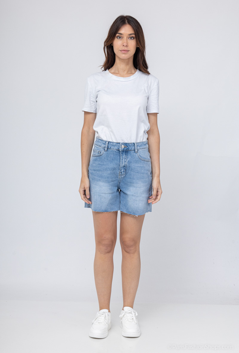Grossista Goodies - Shorts in denim elasticizzato