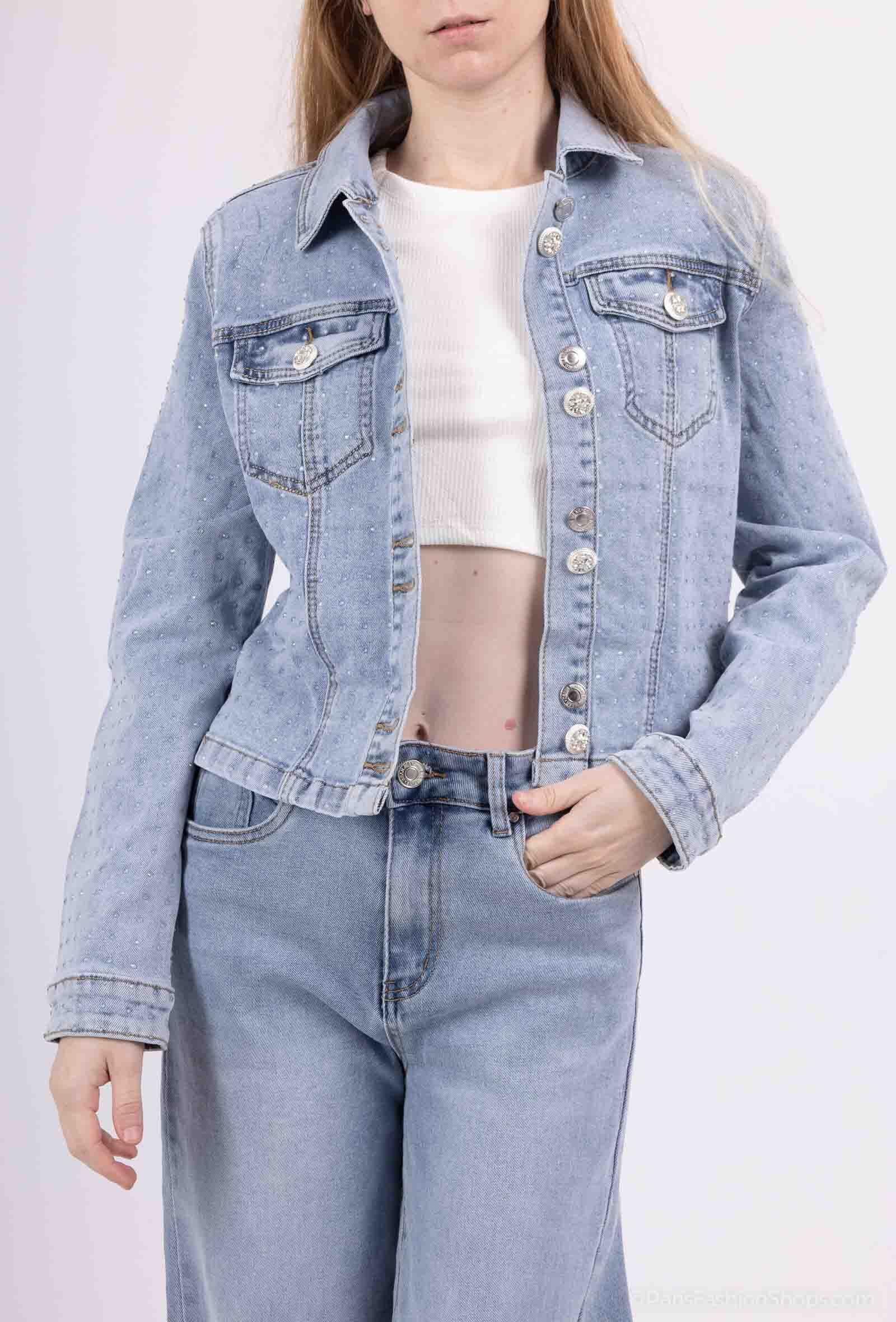 Wholesaler Goodies - Veste en jean Strass