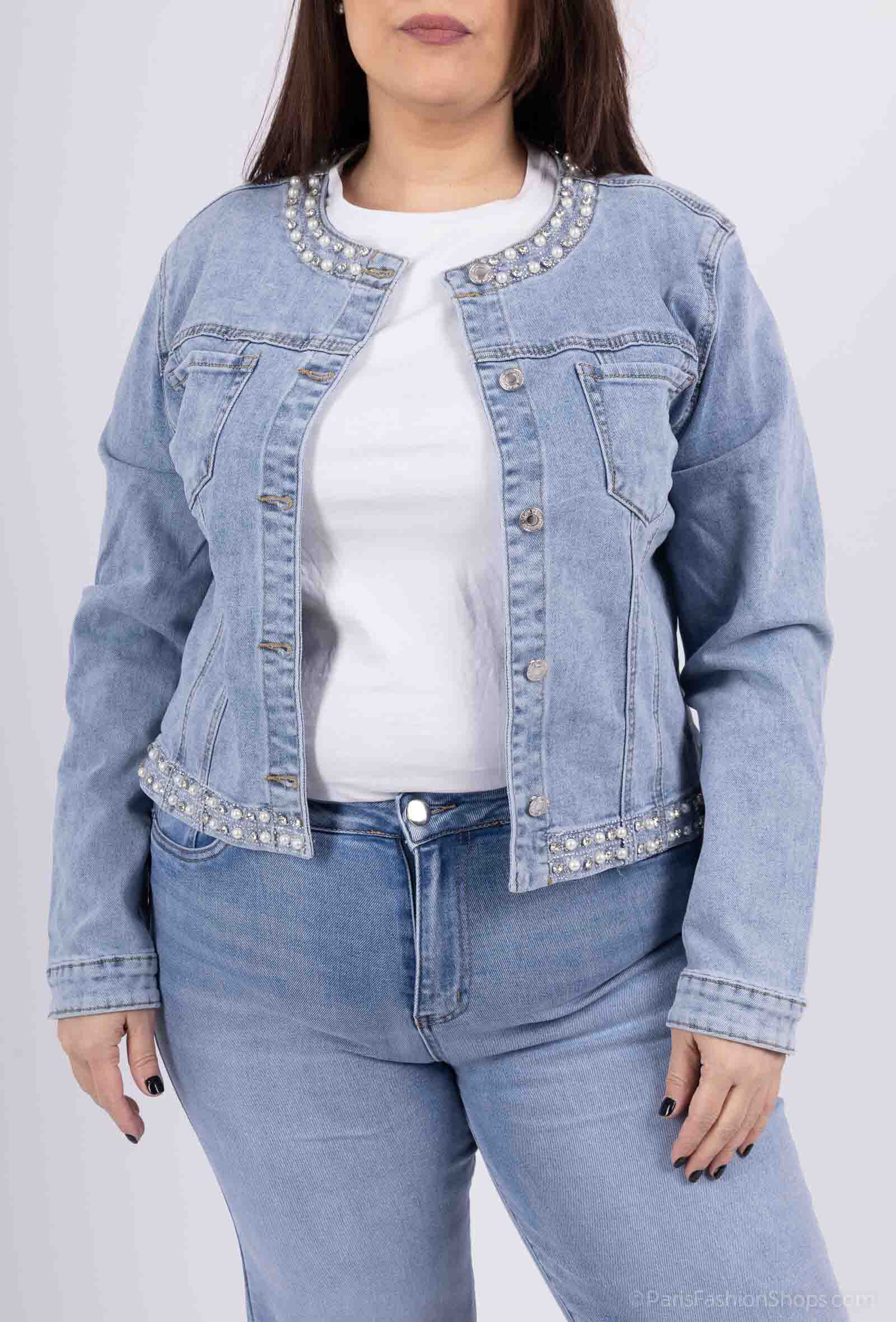 Wholesaler Goodies - Veste en jean Strass