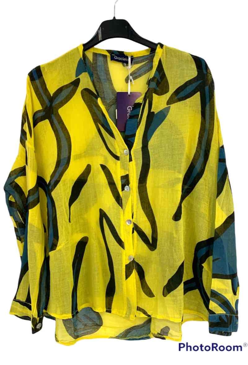 Wholesaler Graciela Paris - Shirt in printed cotton voile. light and transparent