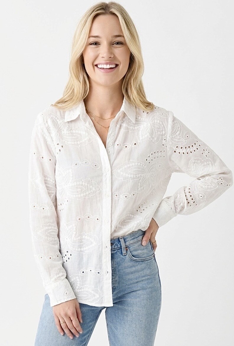 Mayorista Graciela Paris - Camisa de algodón con bordado