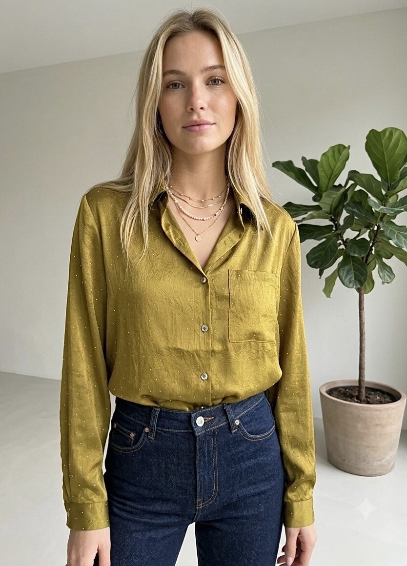 Mayorista Graciela Paris - Camisa lisa con pedrería