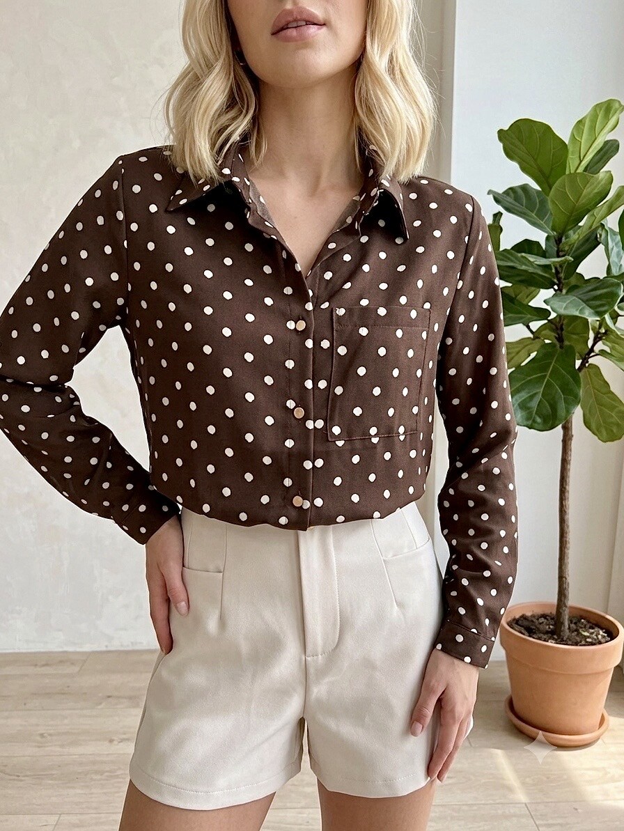 Mayorista Graciela Paris - Camisa estampada de guisantes pequeños