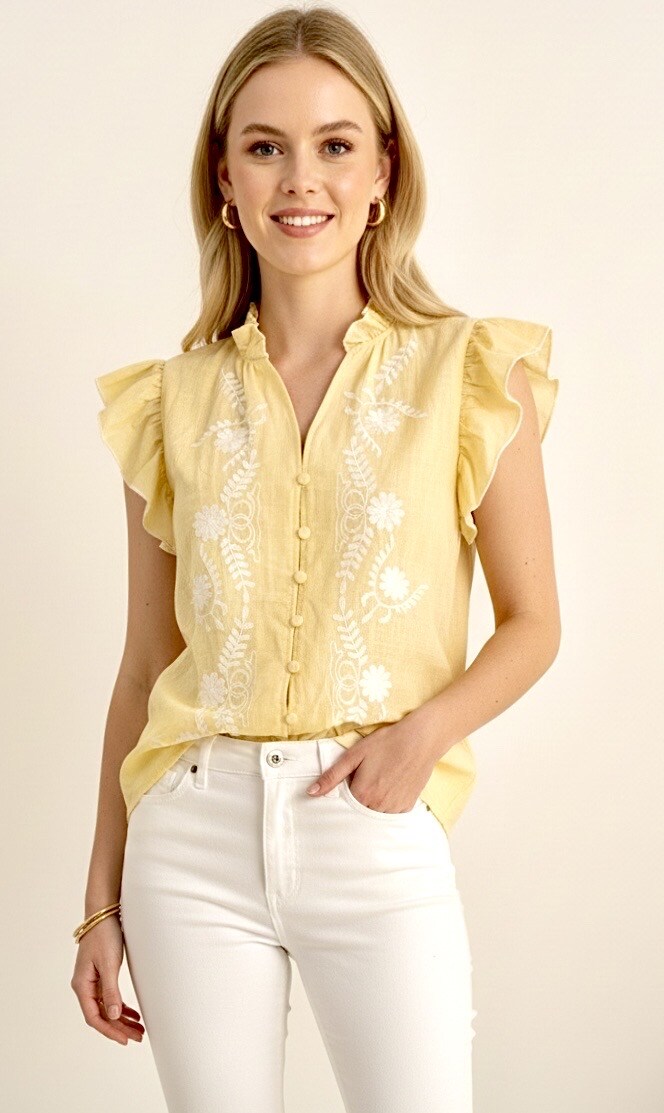 Mayorista Graciela Paris - Camisa de algodón con bordado