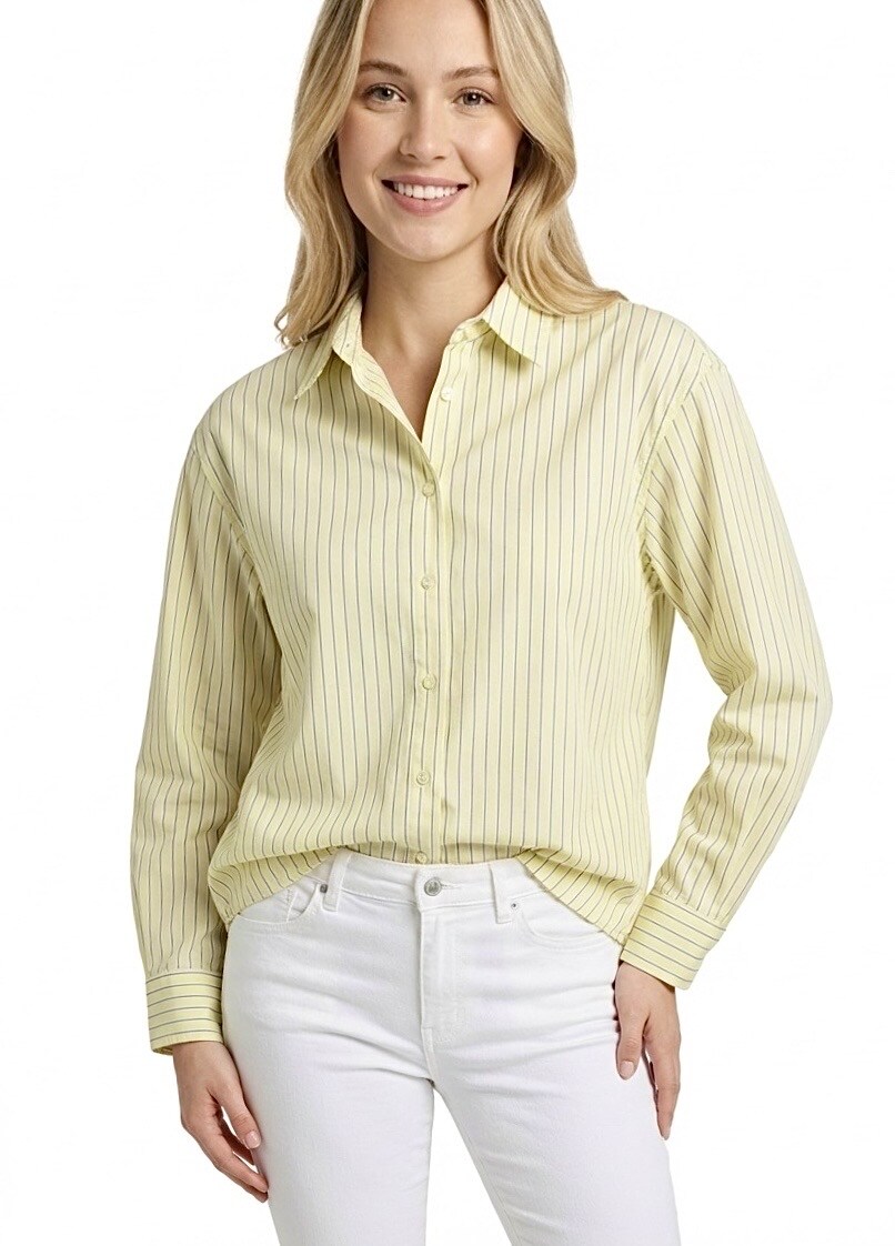 Mayorista Graciela Paris - Camisa de algodón a rayas, corte holgado