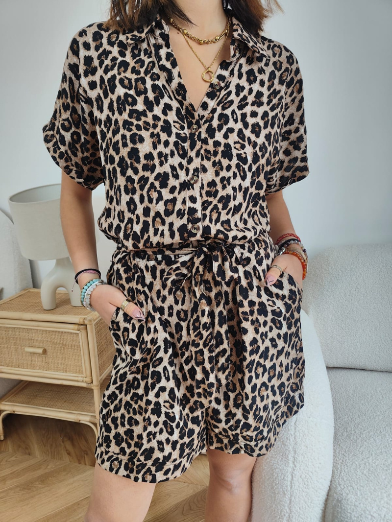 Großhändler Graciela Paris - Playsuit mit Leopardenmuster