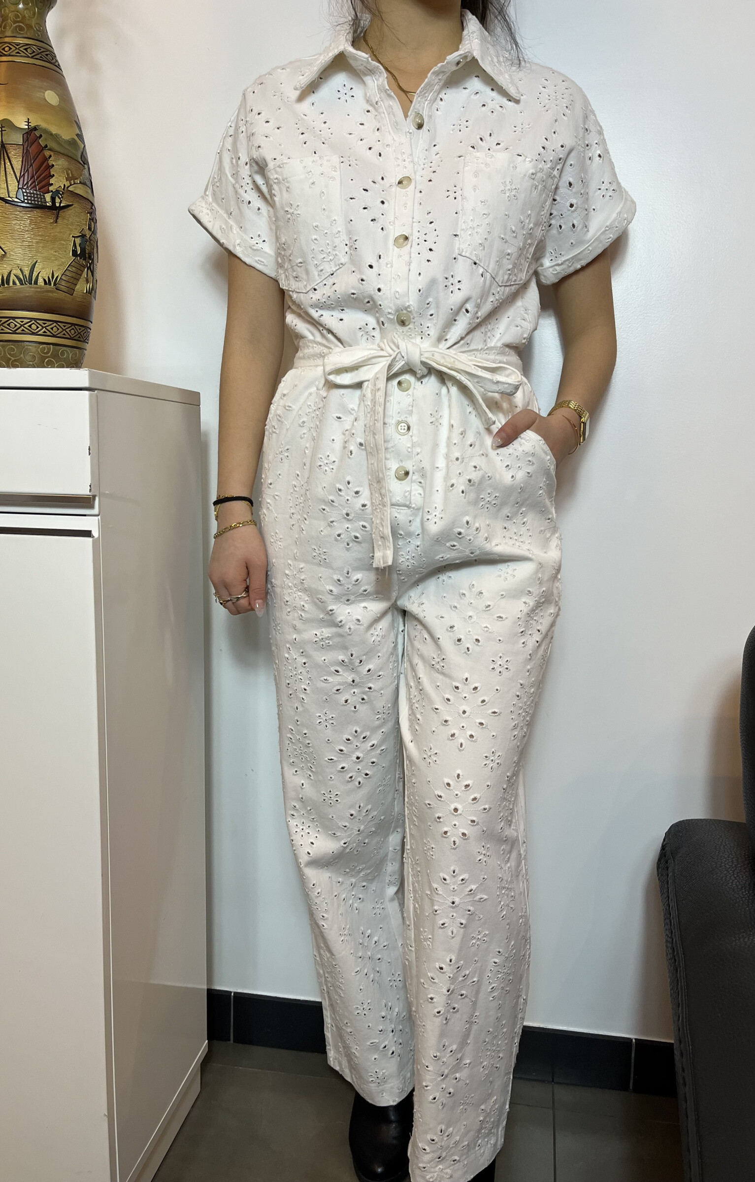 Wholesaler Graciela Paris - White combination with embroidery