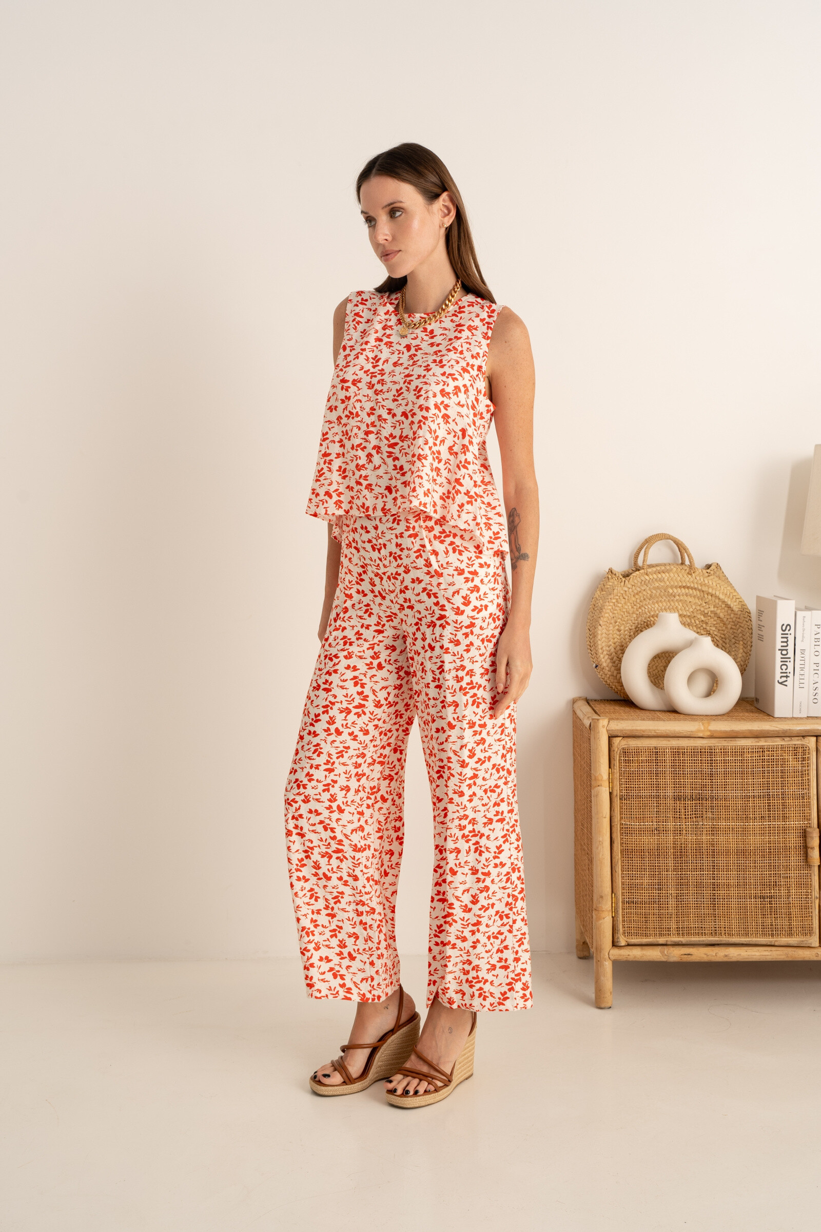Grossista Graciela Paris - Set fiorito con incrocio