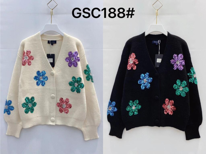 Wholesaler Graciela Paris - Short vest, multi-colored flower embroidery in sequins